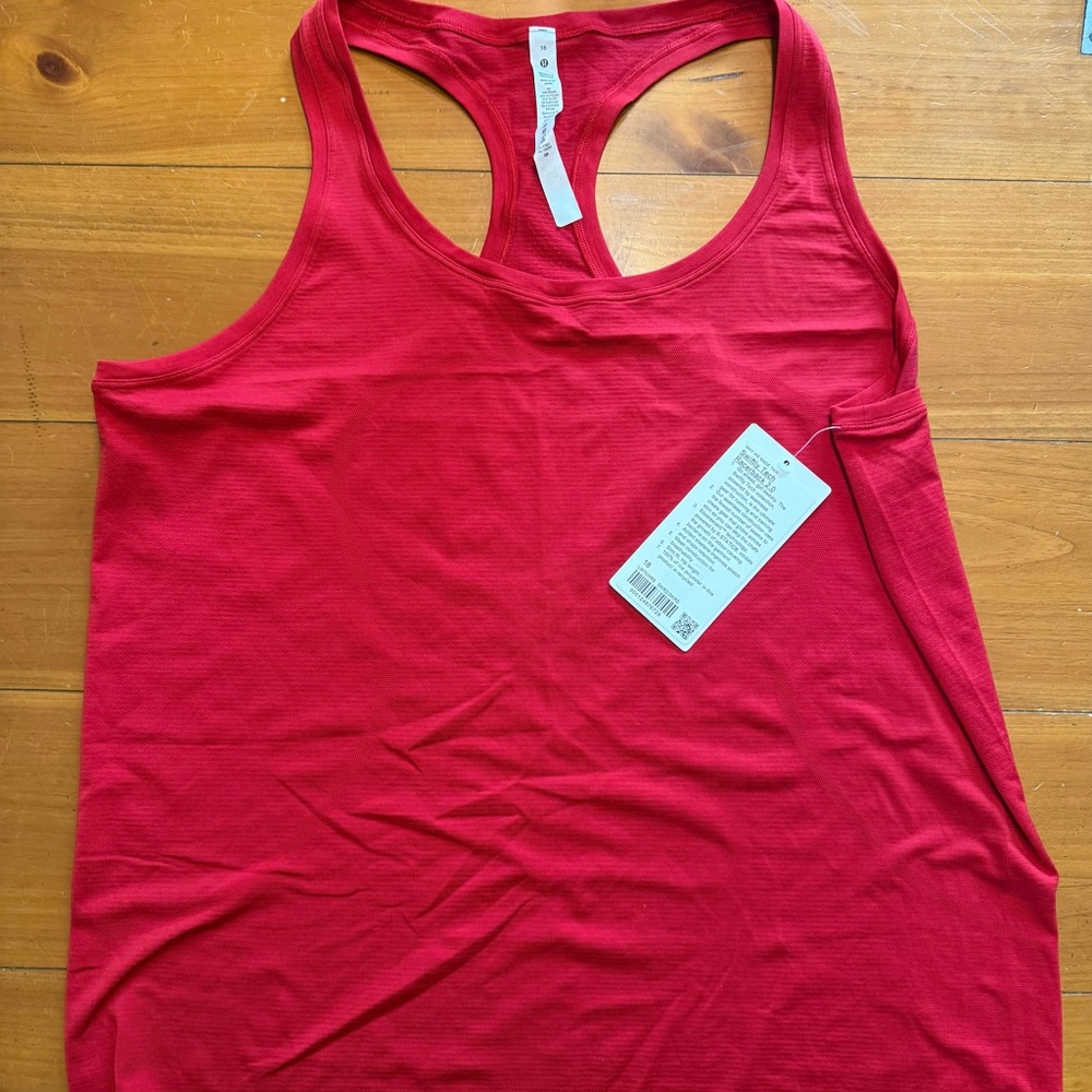 Lululemon Athletica Red Tank Top with Scoop Neck